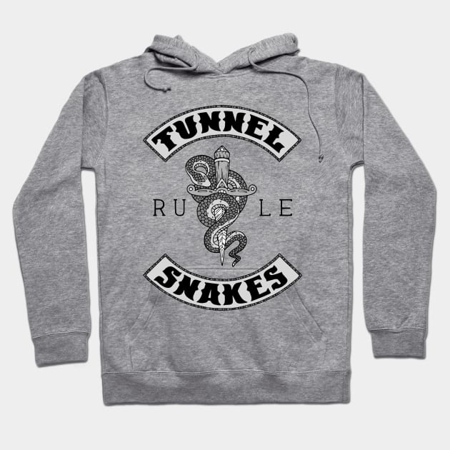 Tunnel Snakes Rule - Biker Jacket Design Hoodie by bblane